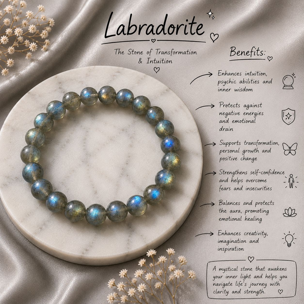 Labradorite Beads Bracelet