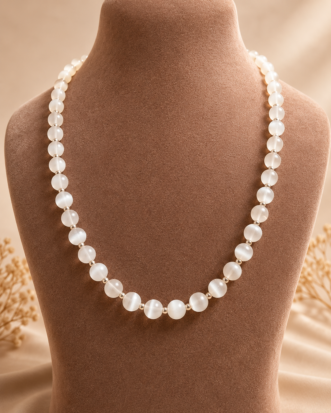 Selenite Beads Necklace