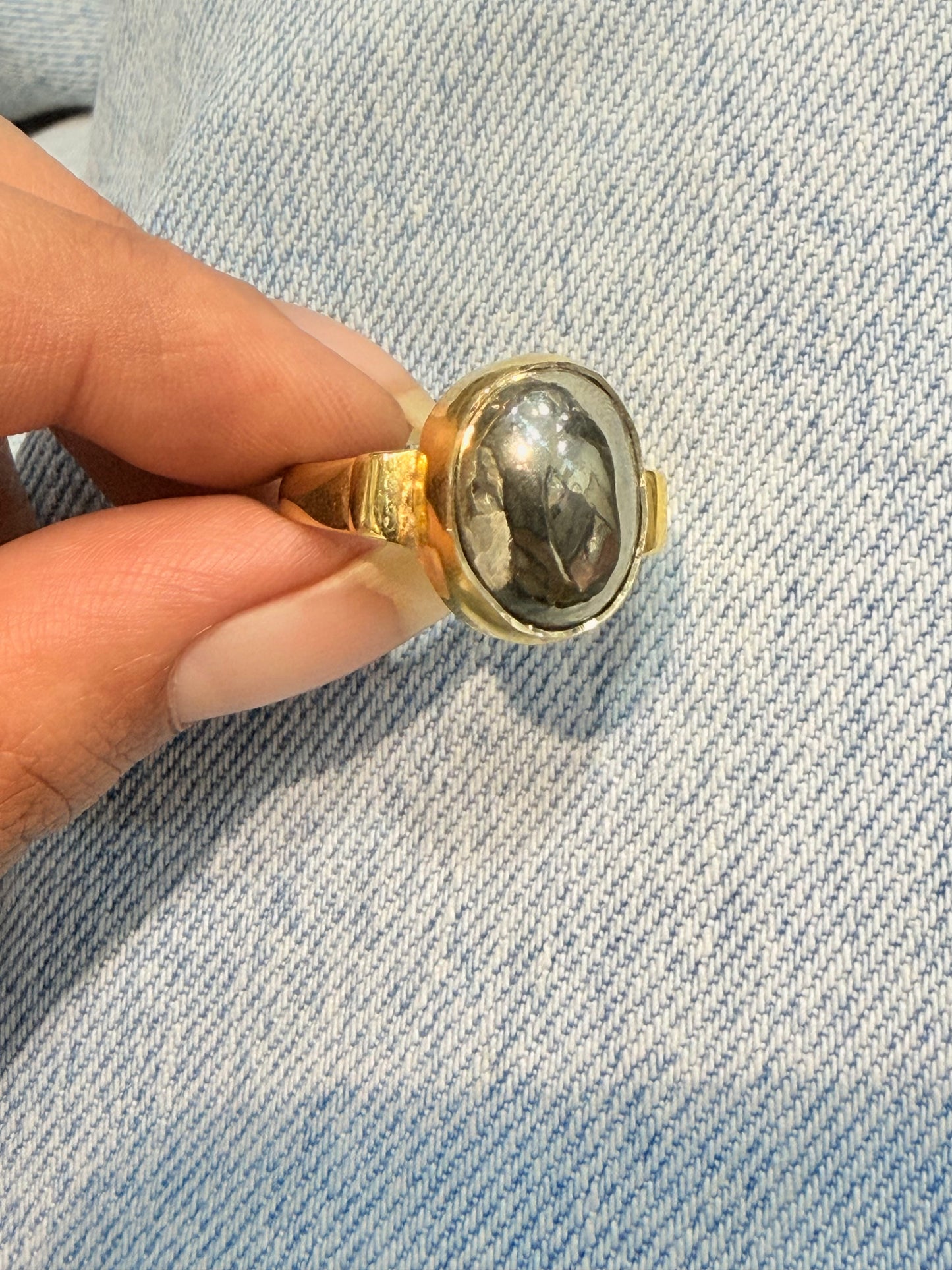 Bold Pyrite Ring
