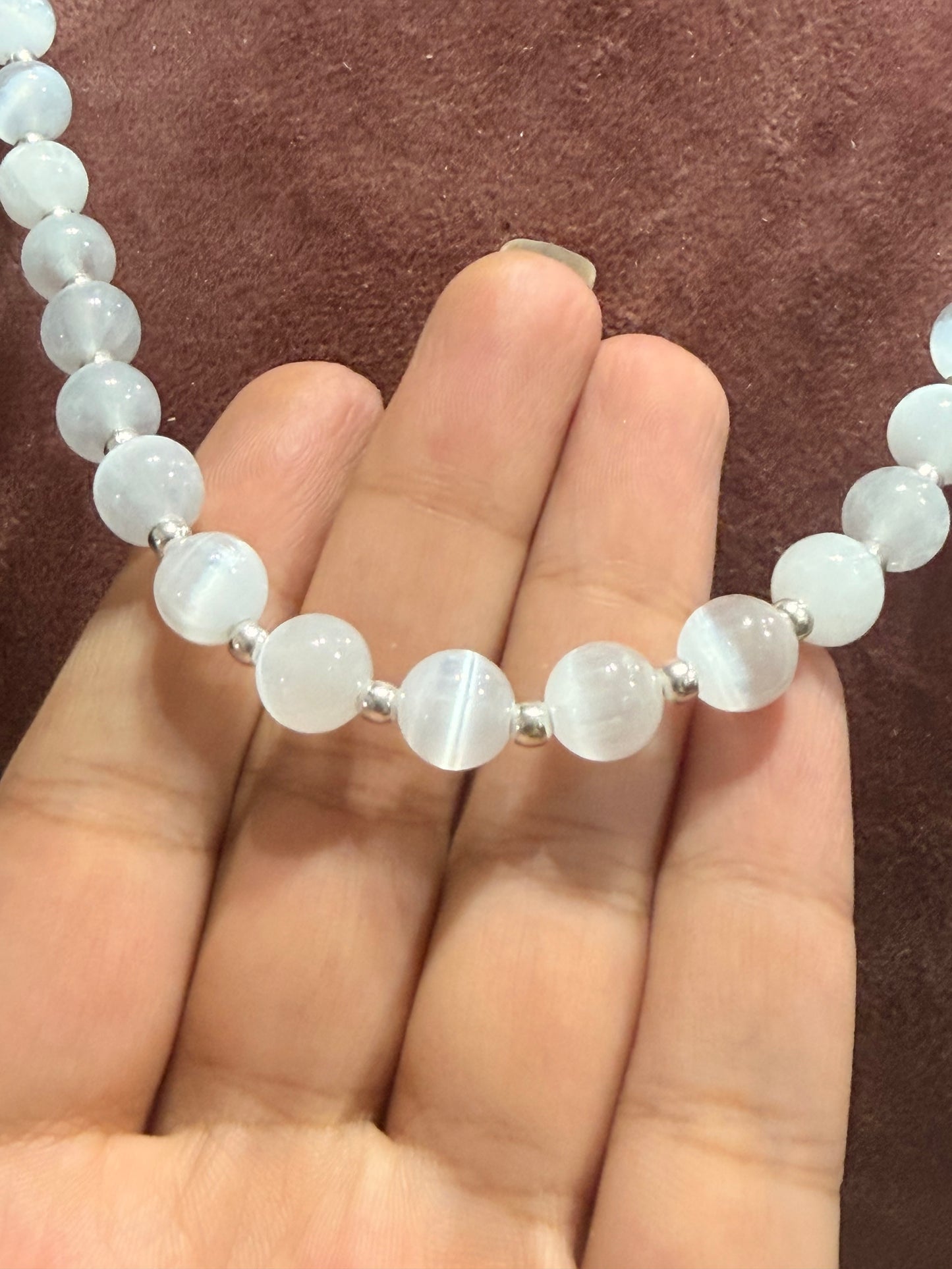 Selenite Beads Necklace