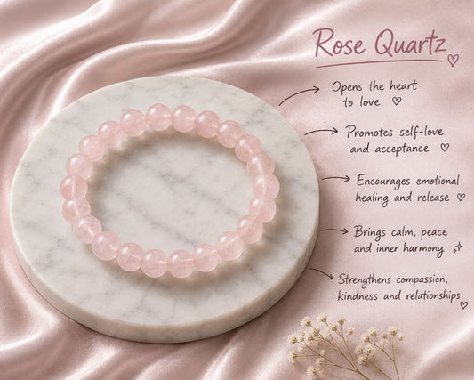 Rose Quartz Beads Bracelet